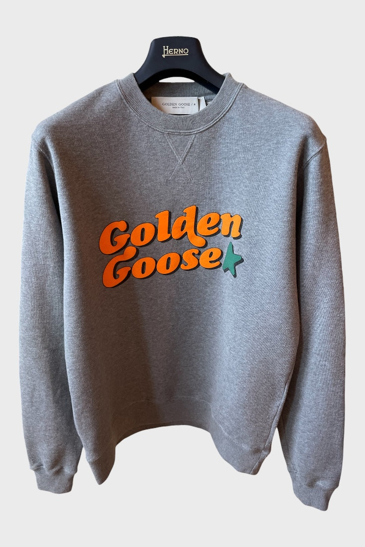 Felpa Golden Goose logo "Golden Goose" arancione