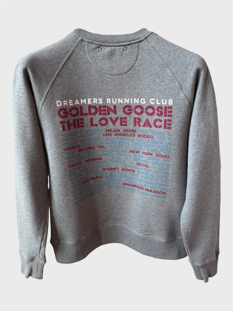Felpa Golden Goose grigia “Dreamers Running Club” retro