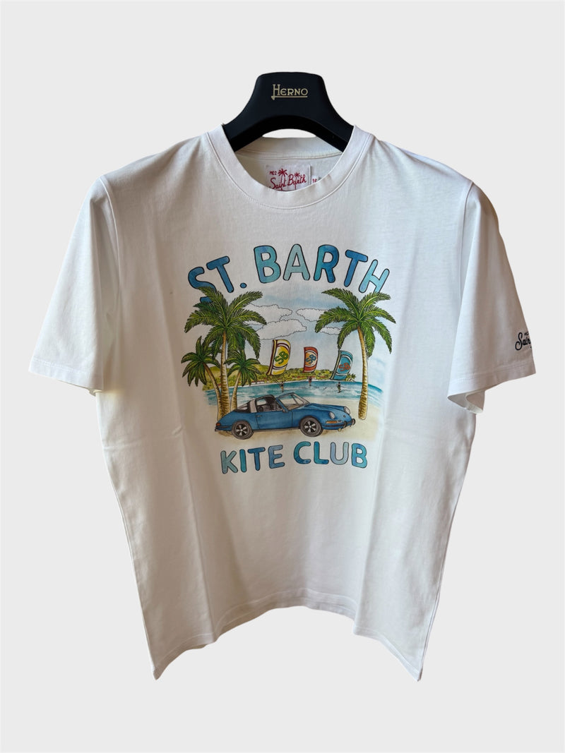 Maglia Saint Barth "St. Barth Kite Club" Bianca