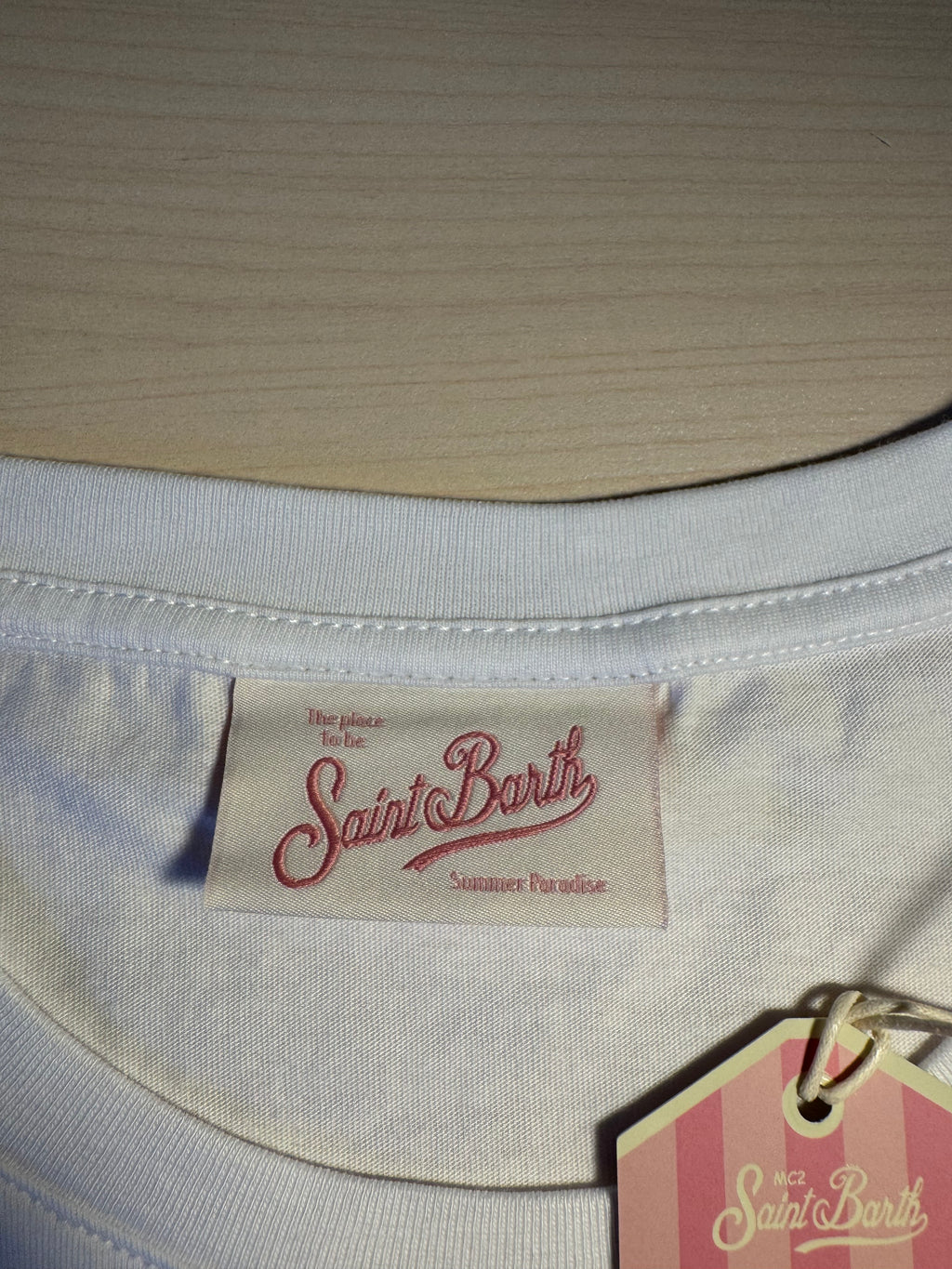 Maglia Saint Barth scritta "Saint Barth” argento