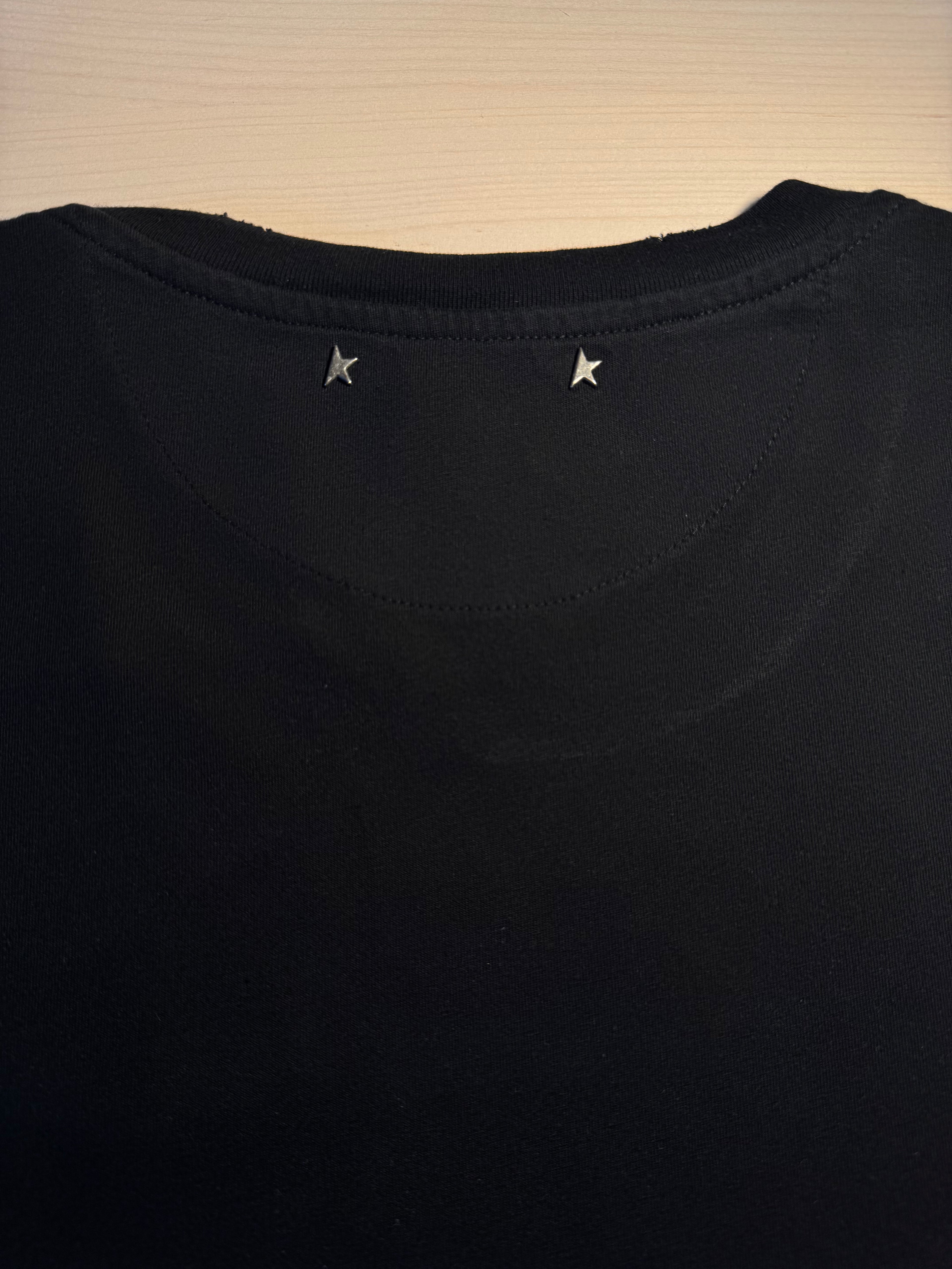 Maglia Golden Goose nera trattamento distressed