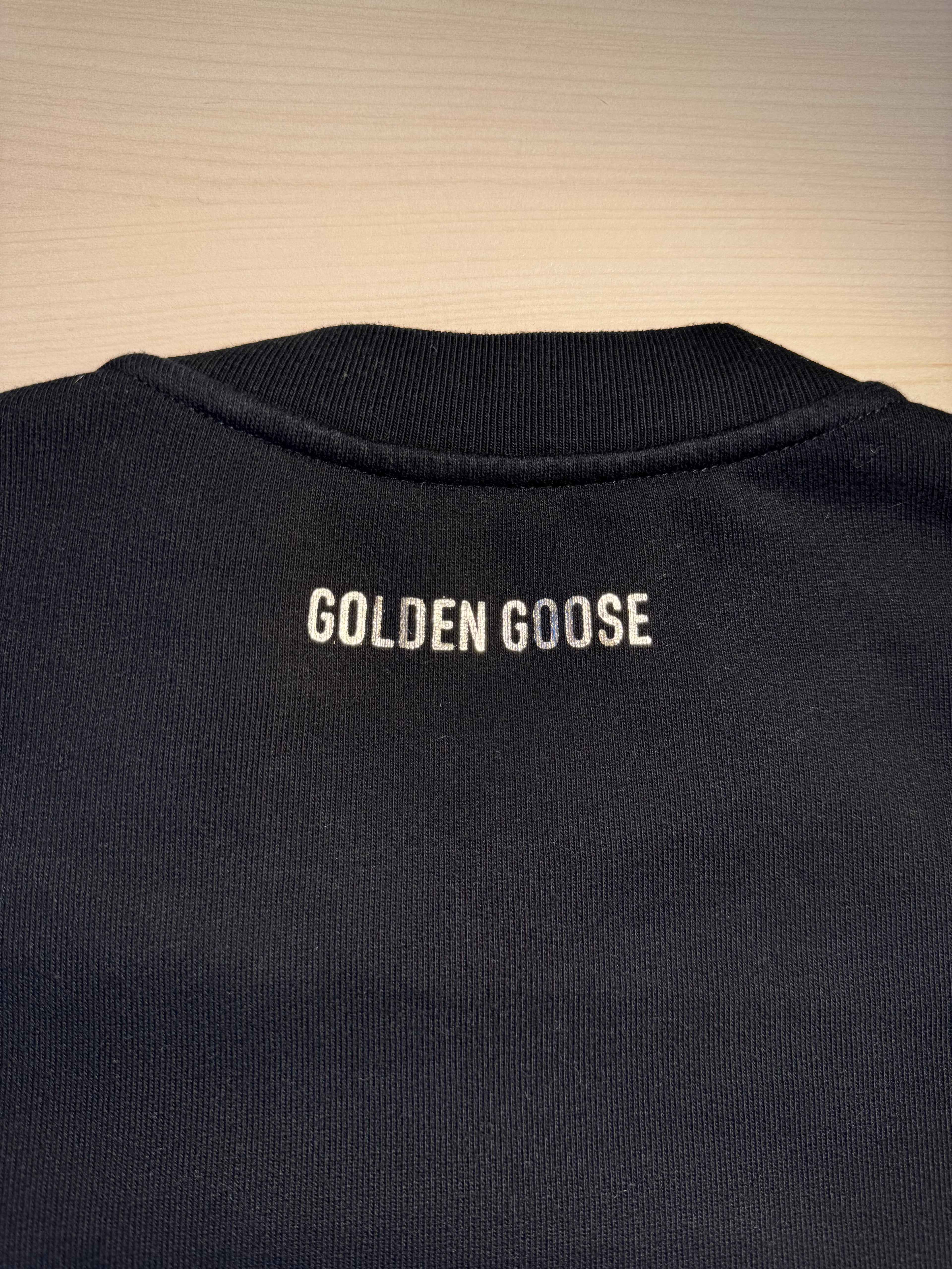 Felpa Golden Goose nera stella oro