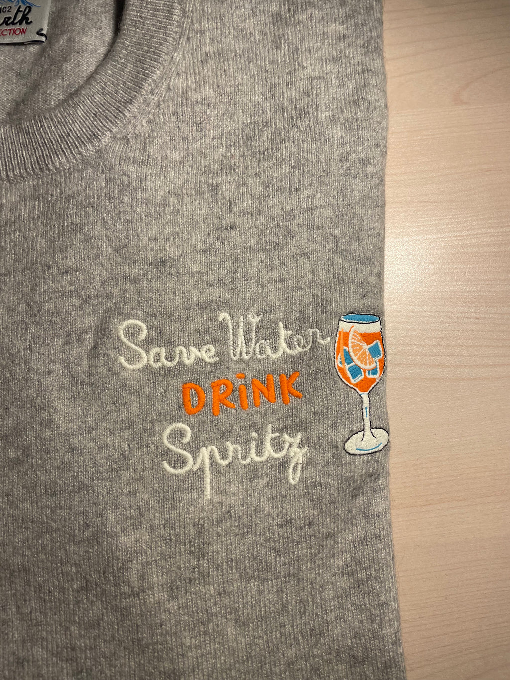 Maglione Saint Barth "Save water drink Spritz”