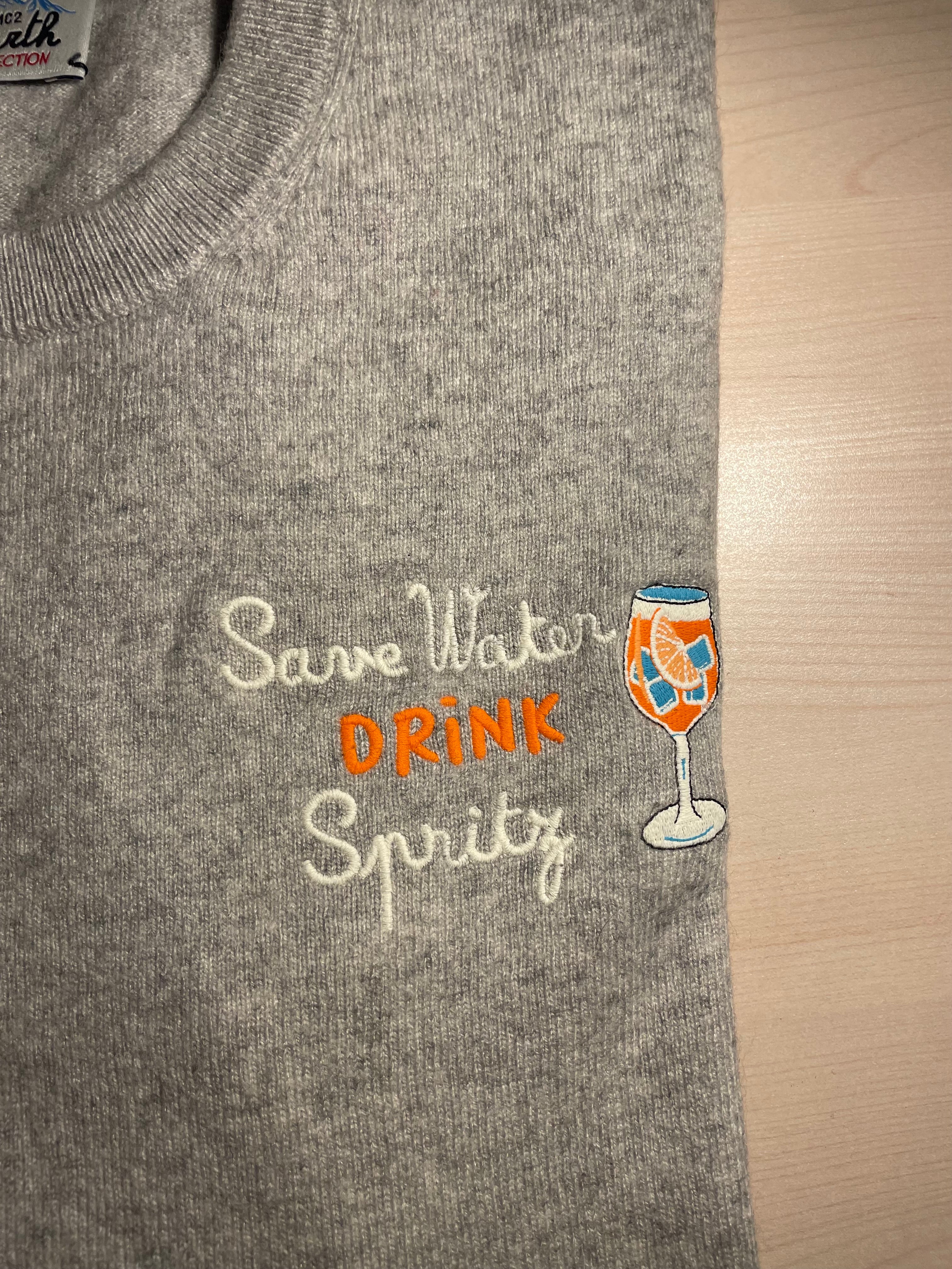 Maglione Saint Barth "Save water drink Spritz”