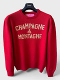 Maglione Saint Barth "Champagne e montagne" rosso