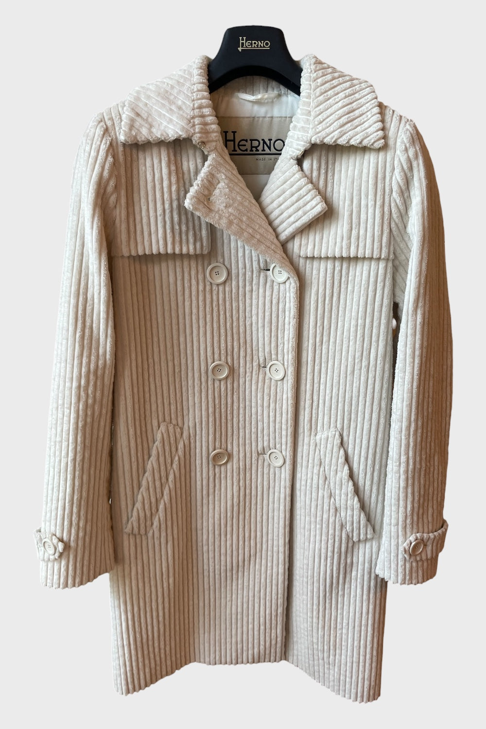 Cappotto doppiopetto Herno bianco