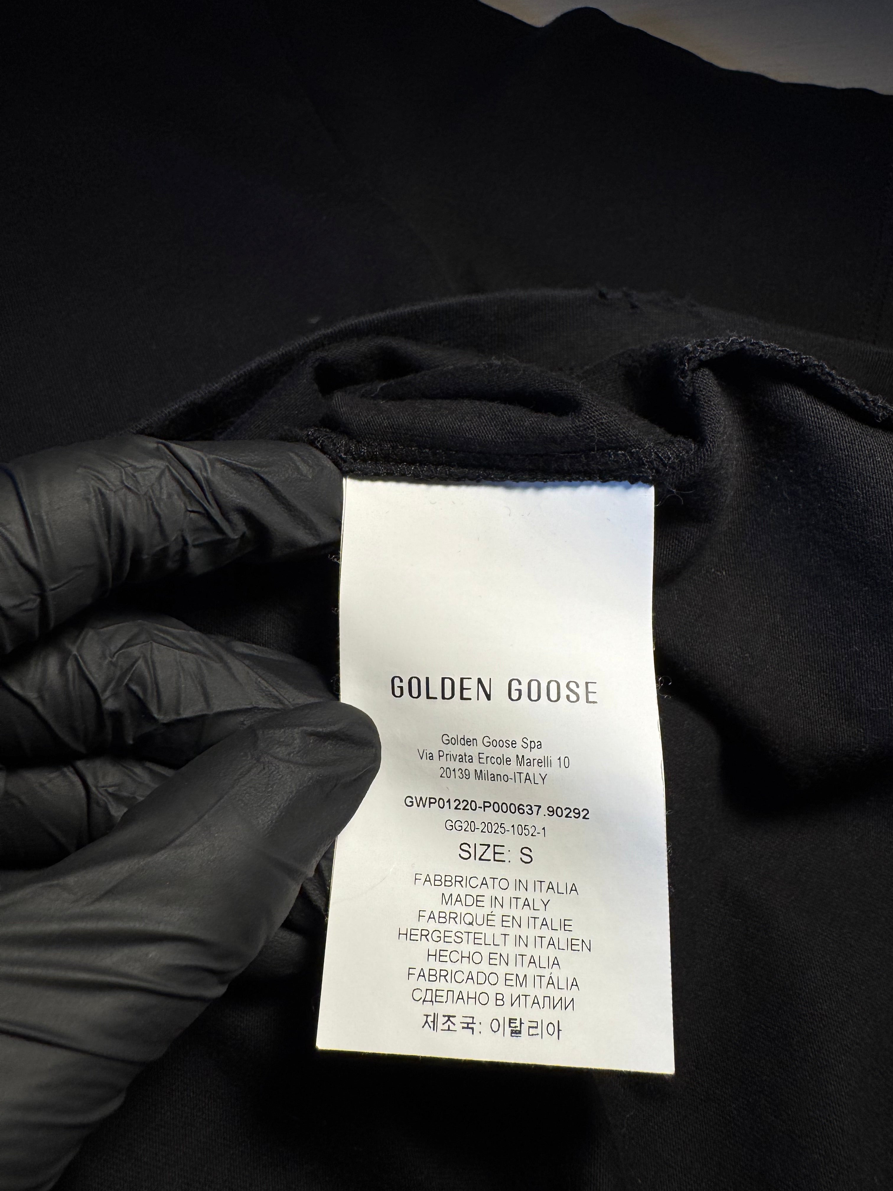 Maglia Golden Goose nera trattamento distressed
