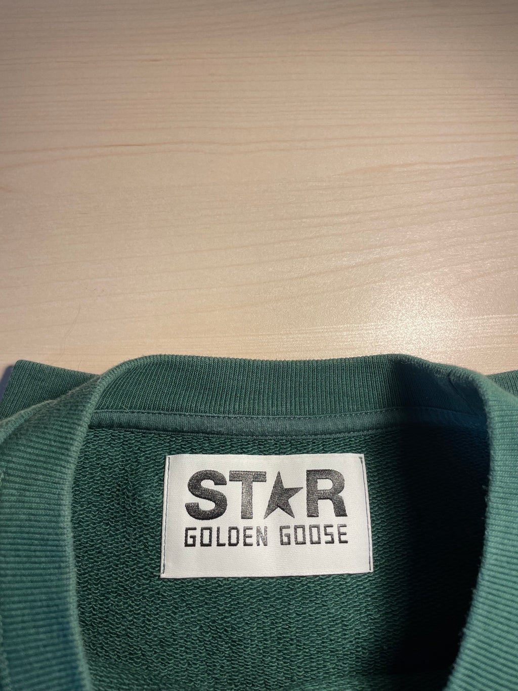 Felpa Golden Goose Star verde stella bianca