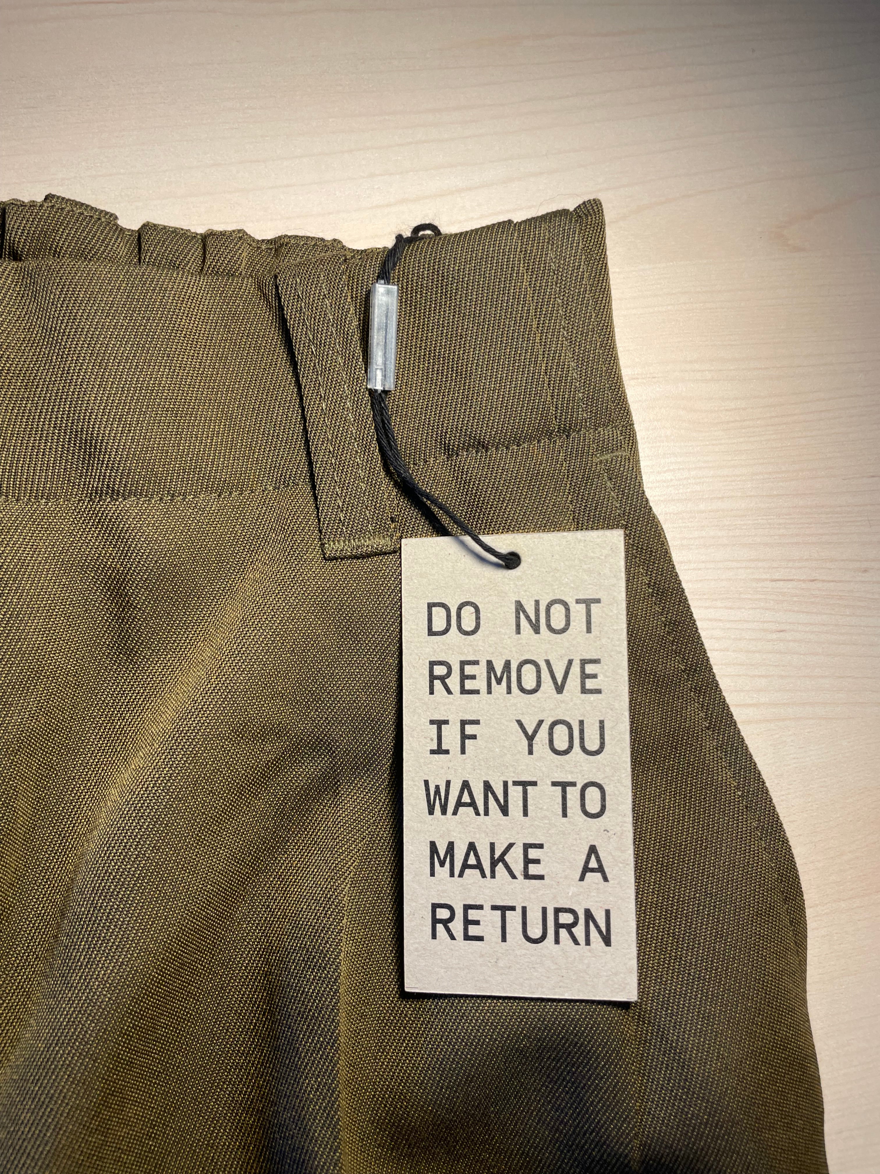 Pantaloni Golden Goose verdi misto lana