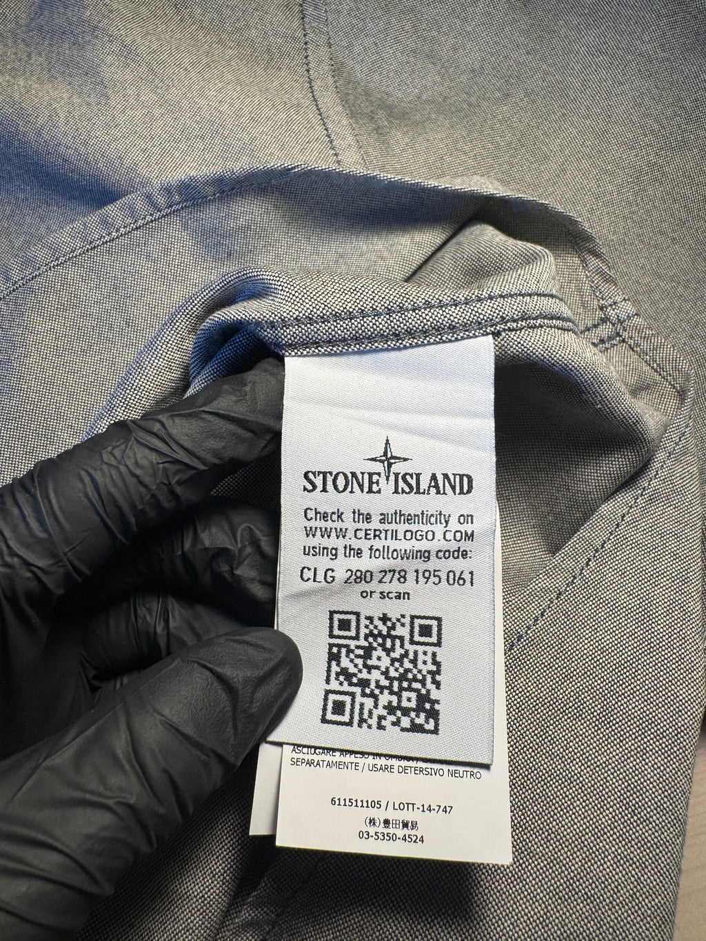 Camicia Stone Island grigia