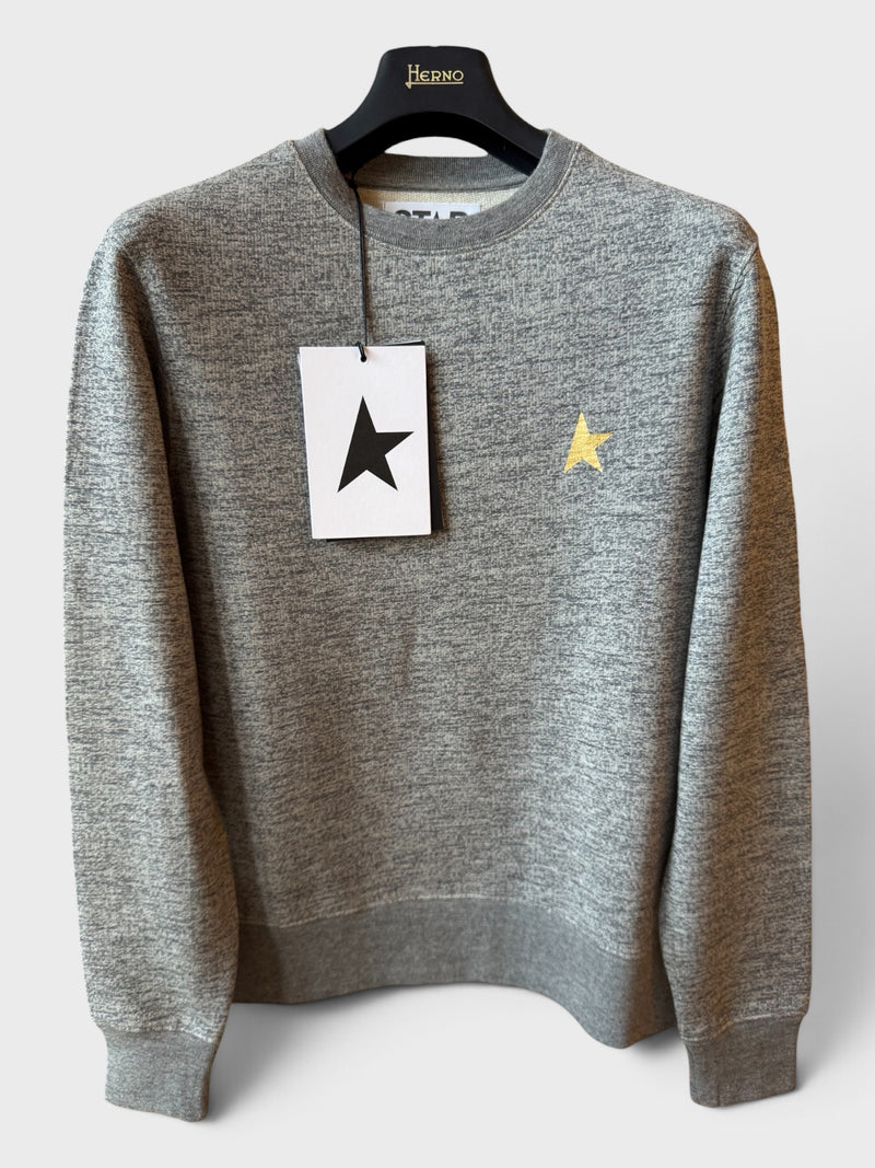 Felpa Golden Goose Star grigia stella oro