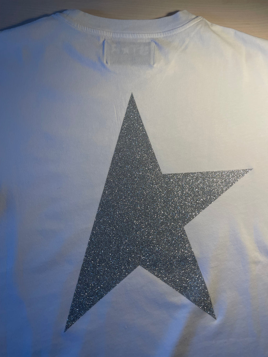 Maglia Golden Goose Star bianca stella argento retro
