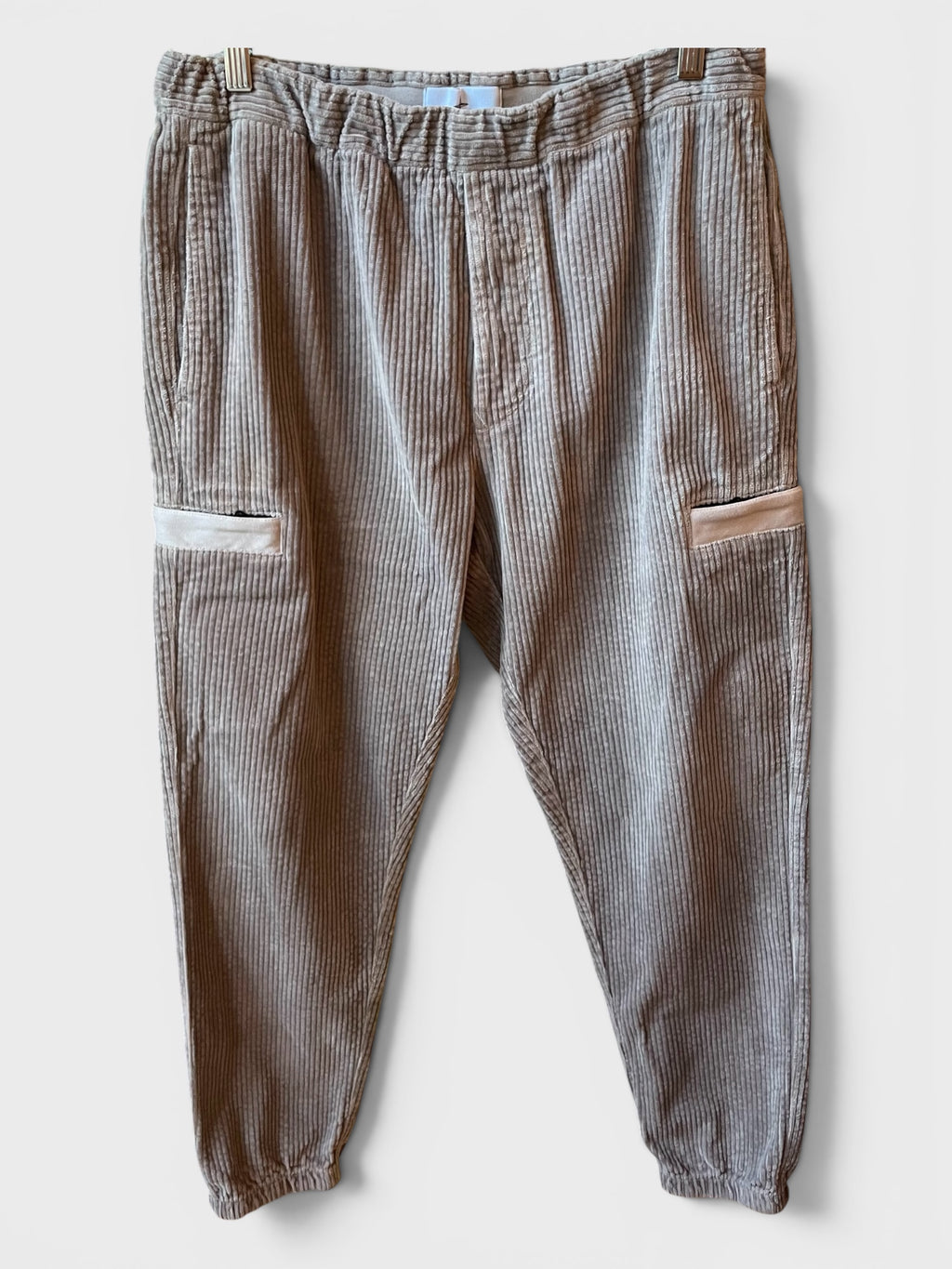Pantaloni beige in velluto a coste Stone Island