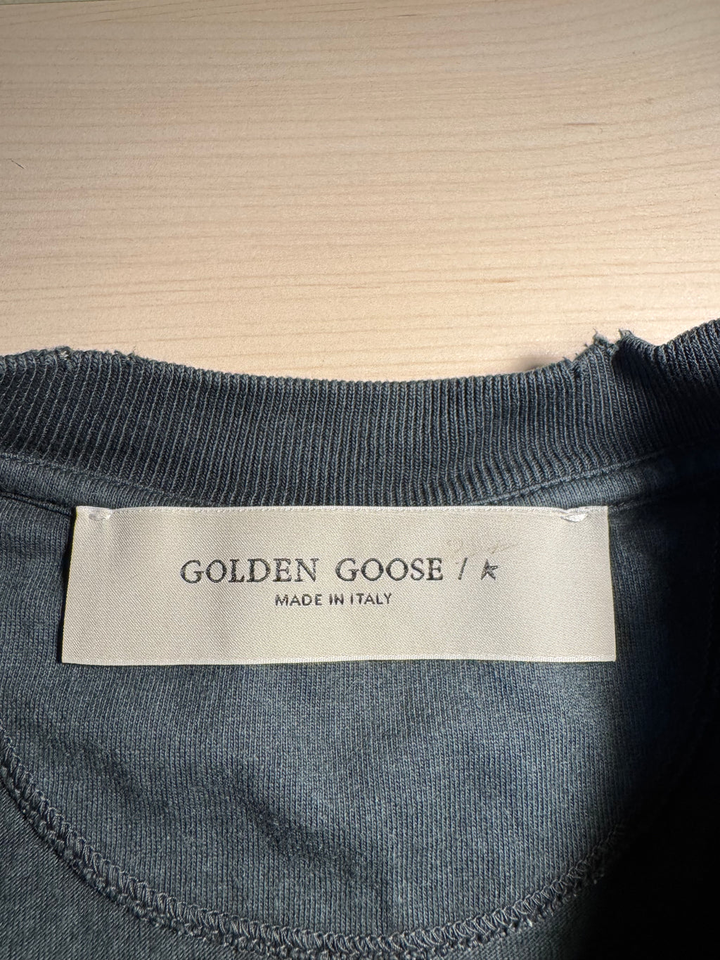 Maglia Golden Goose nero lavato “Golden” retro - Jersey Capsule