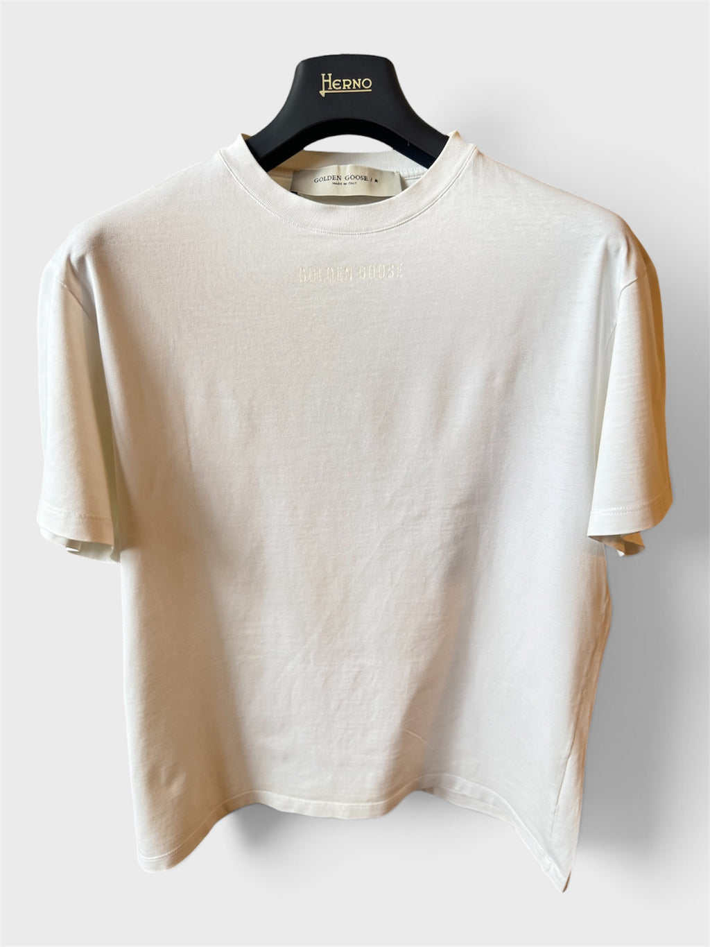Maglia Golden Goose logo “Golden Goose” bianca