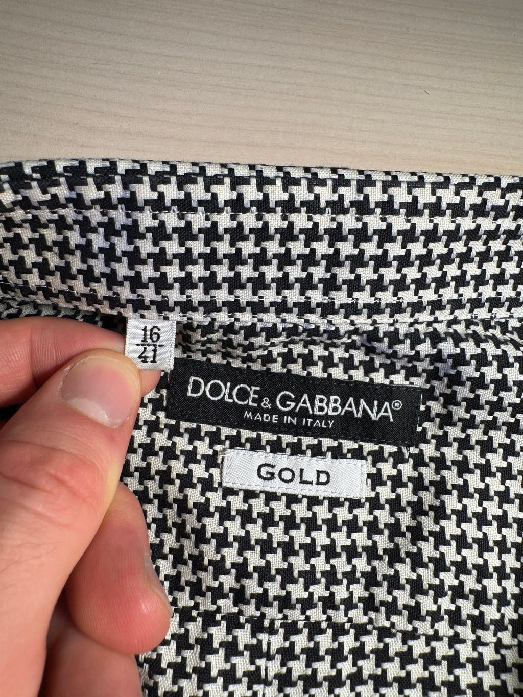 Camicia Dolce e Gabbana Gold bianca e nera