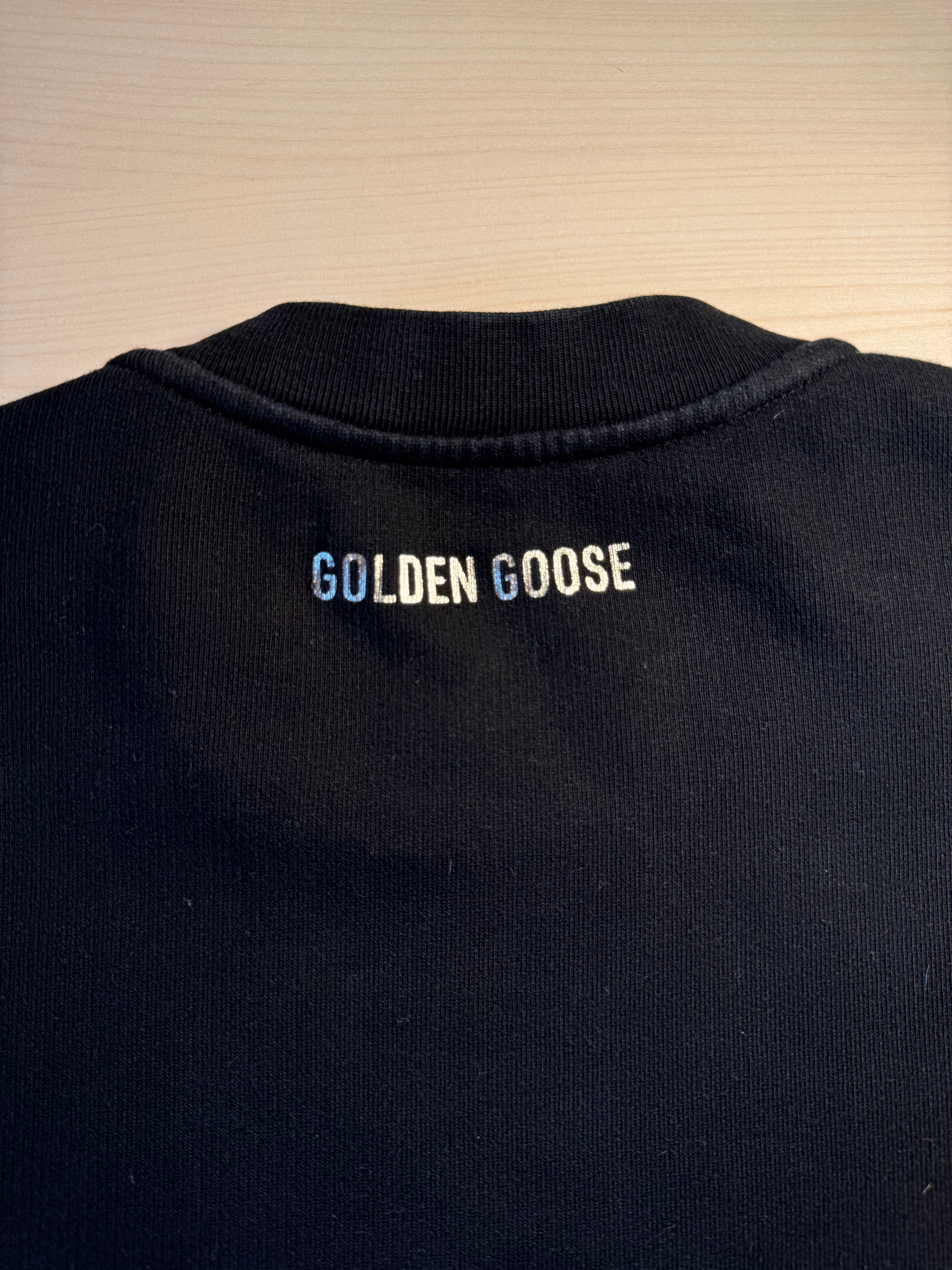 Felpa Golden Goose nera stella oro