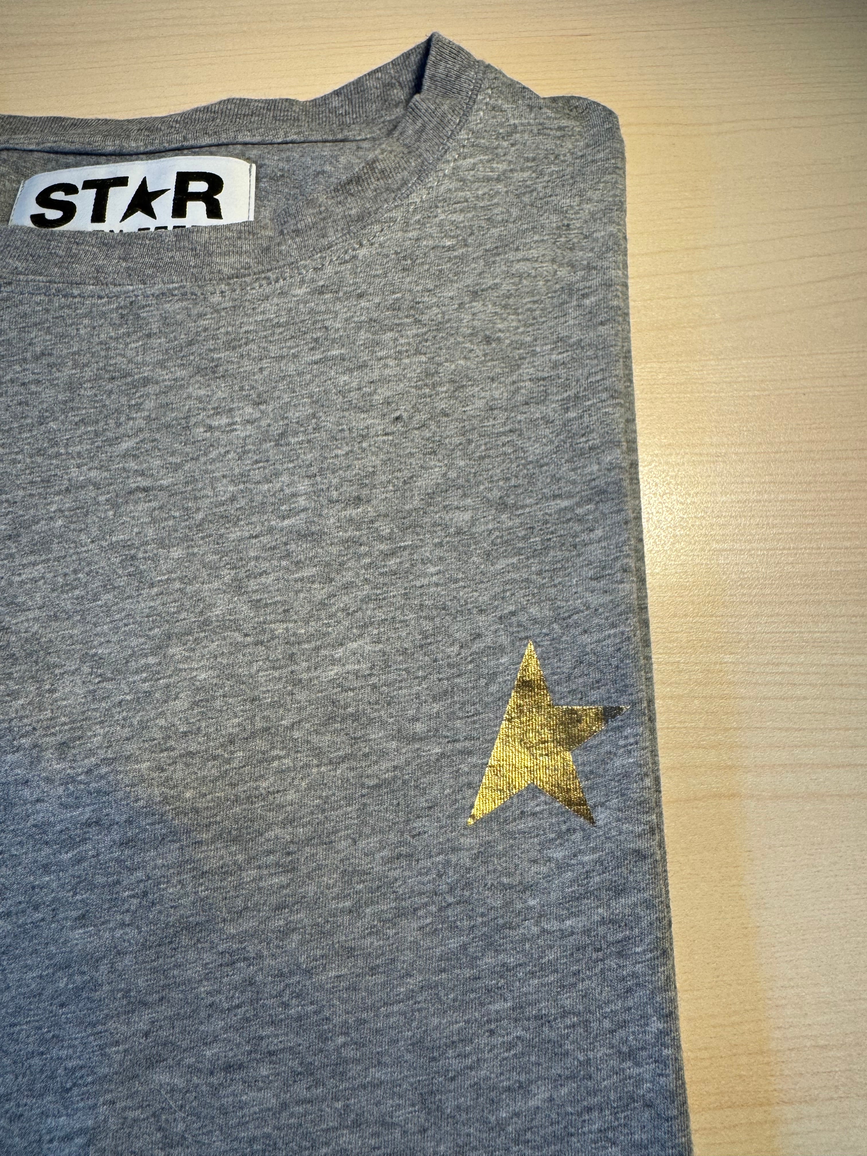 Maglia Golden Goose Star grigia stella oro