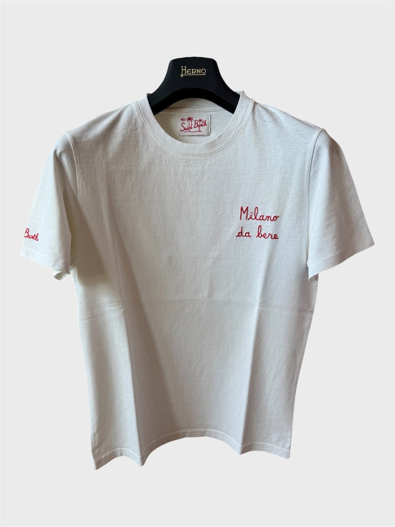 Maglia Saint Barth "Milano Da Bere” bianca