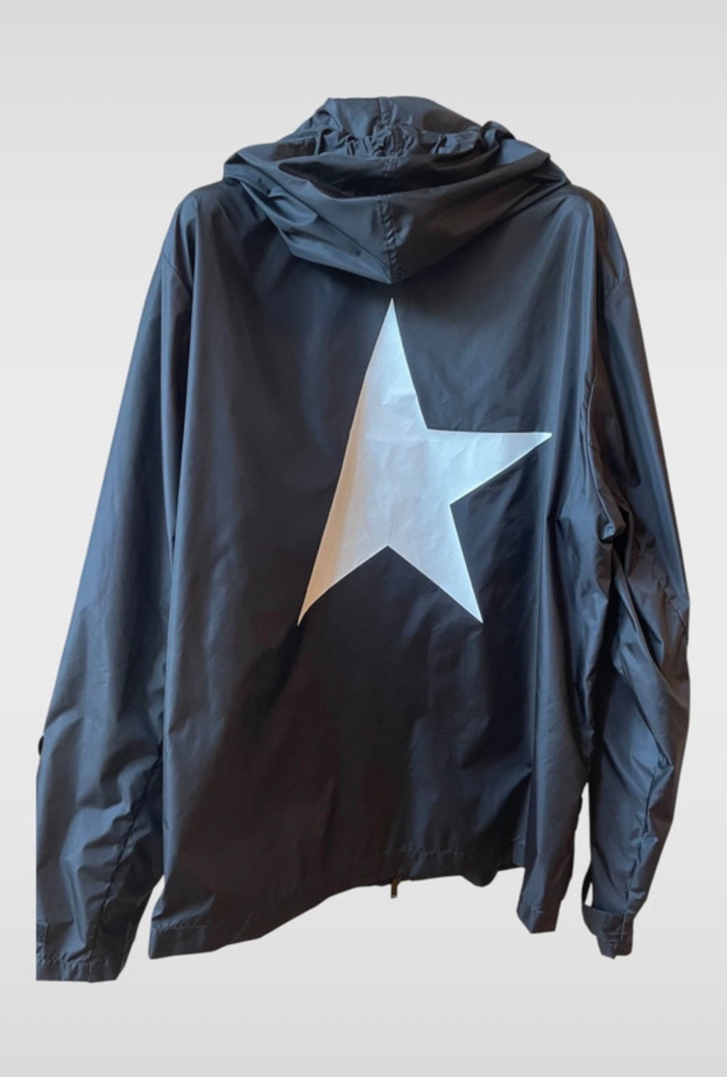 Giacca a vento Golden Goose star logo e stella bianchi nuova collezione