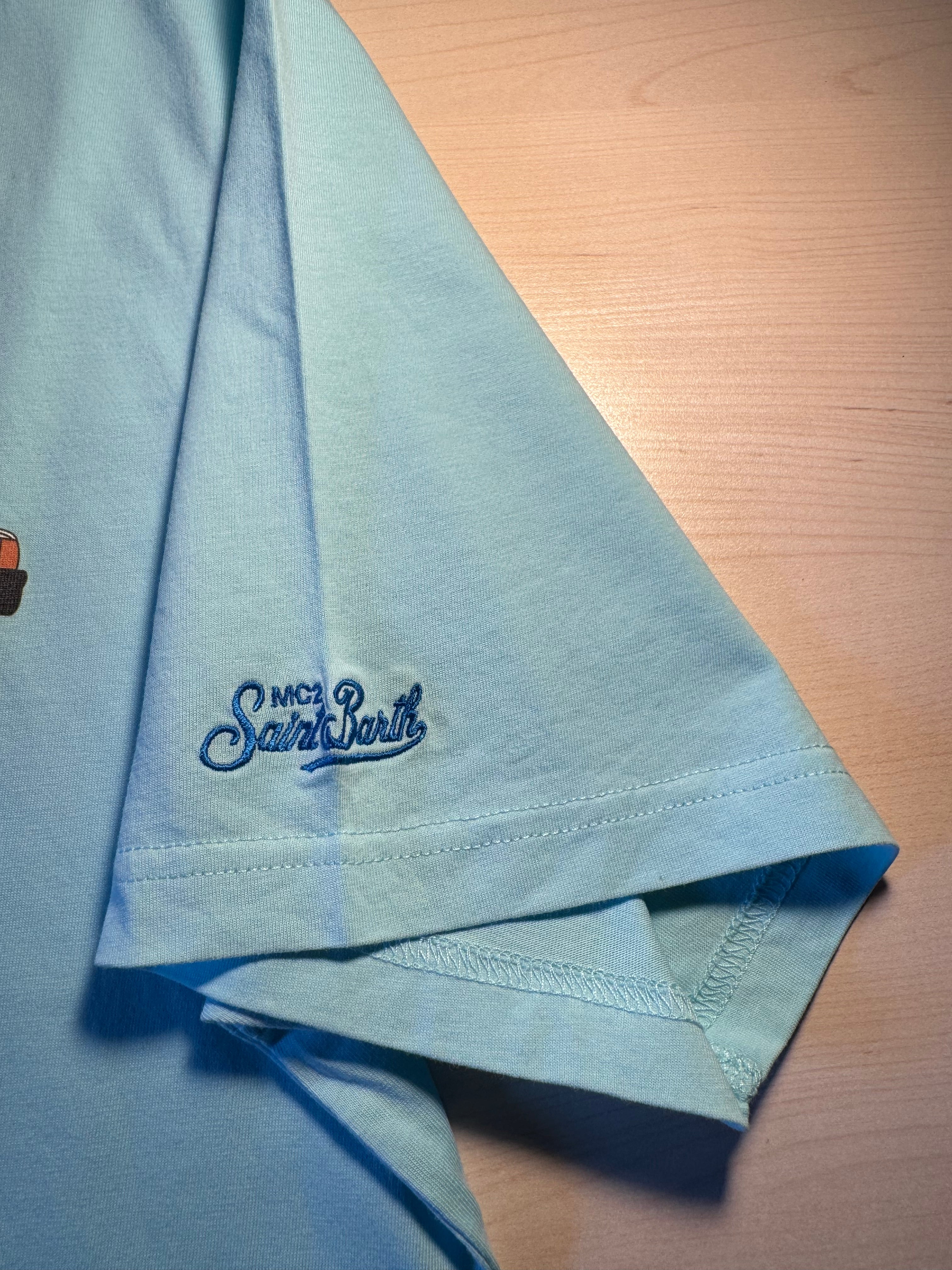 Maglia Saint Barth "Panda 4x4" azzurra