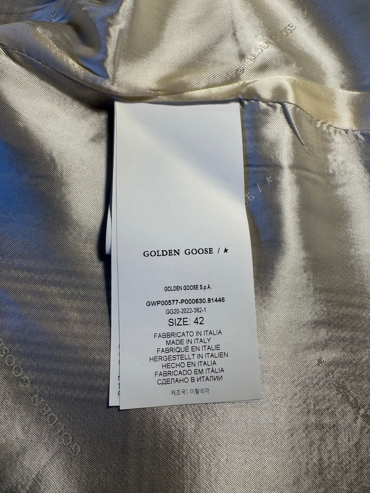 Blazer Golden Goose quadri grigio misto lana