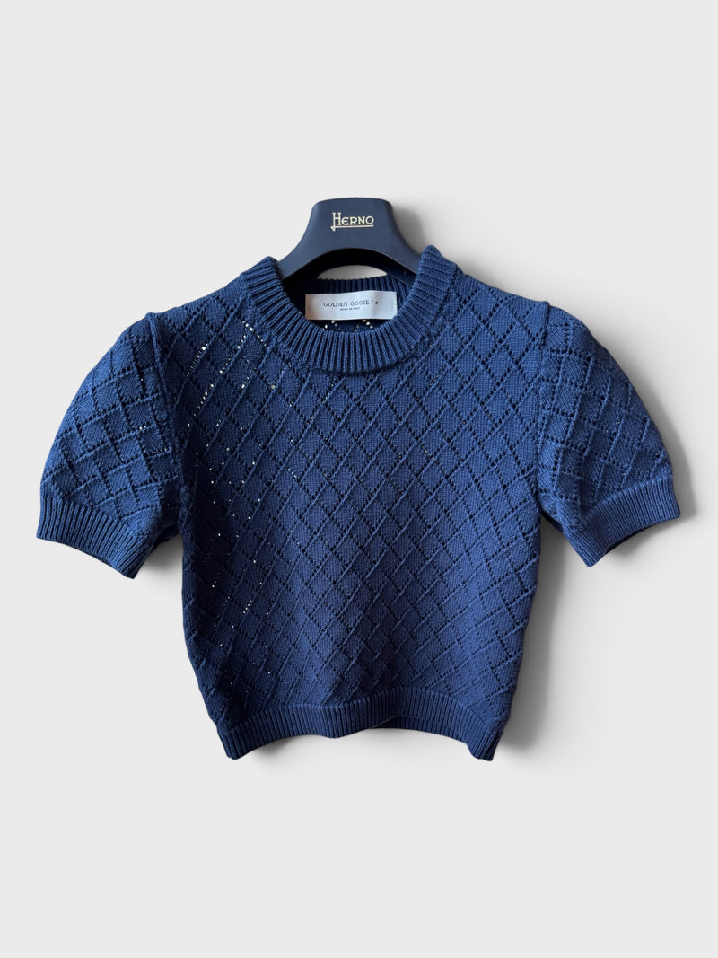 Top Golden Goose blu