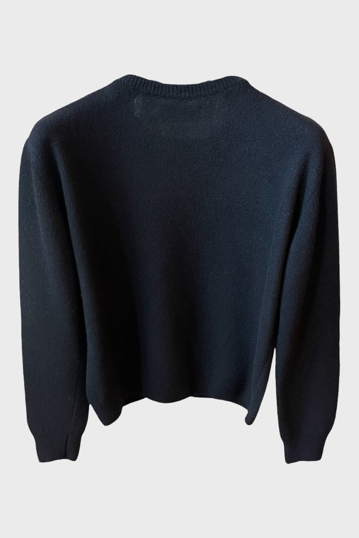 Maglione Saint Barth "Champagne e montagne" nero