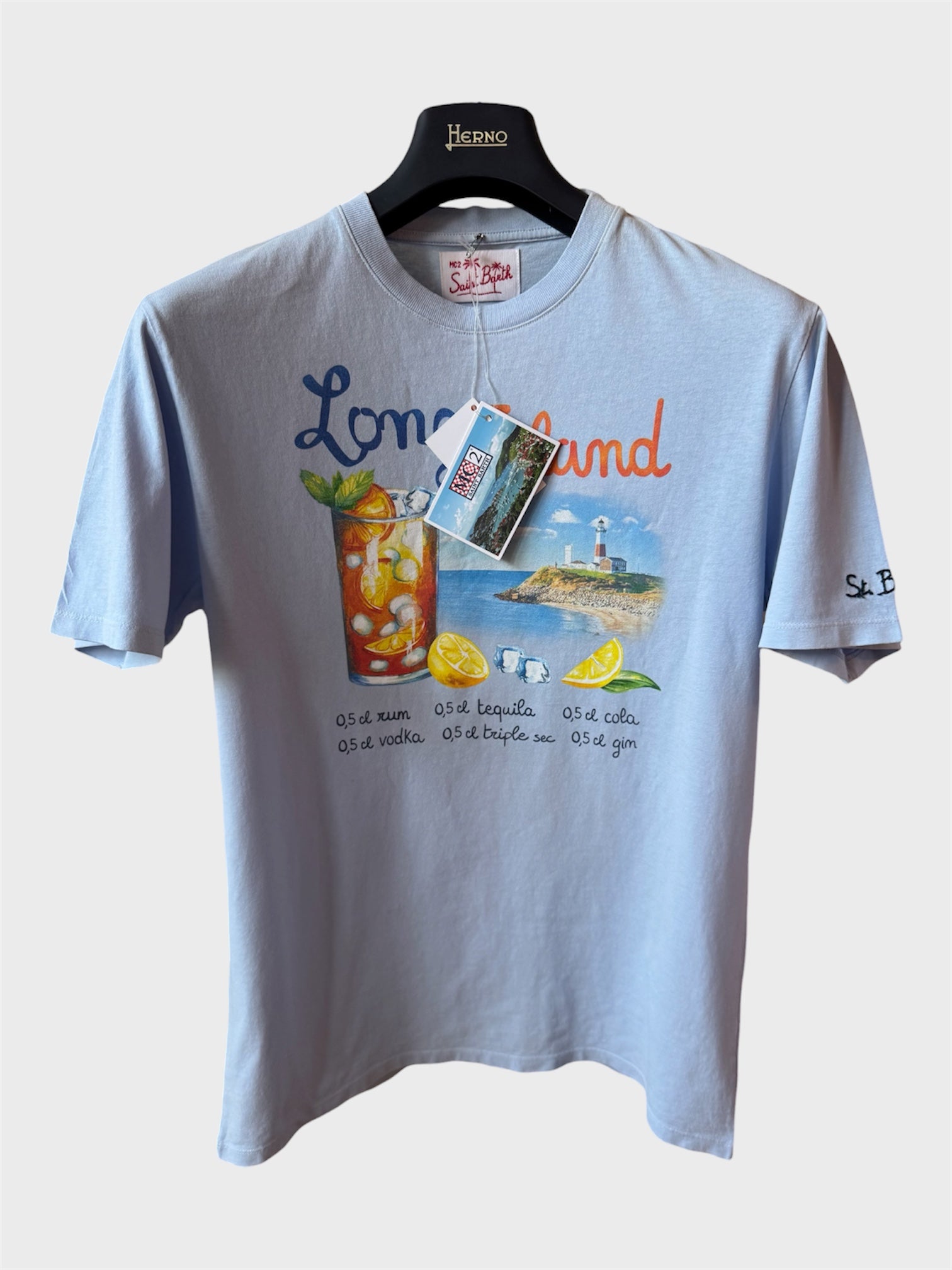 T-shirt Saint Barth "Long Island" azzurro