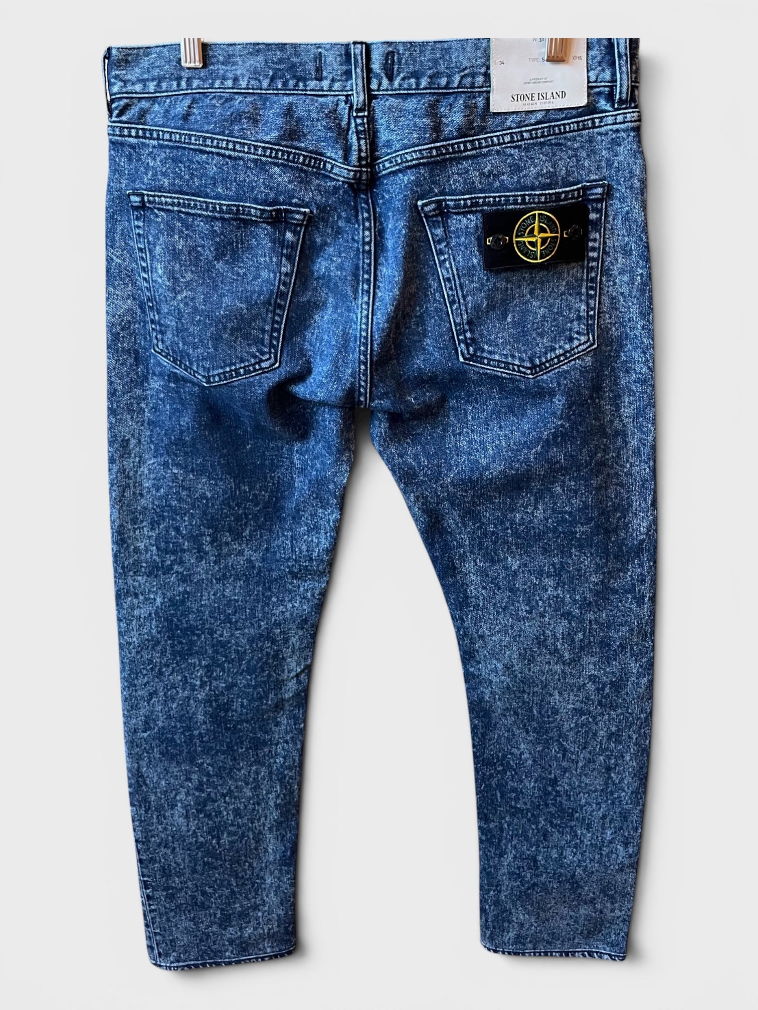 Jeans Stone Island L34, Type SL blu maculato