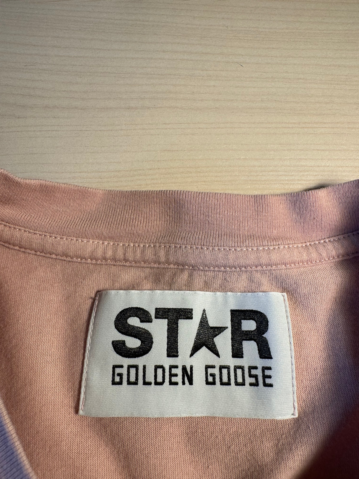 Maglia Golden Goose Star rosa stella bianca