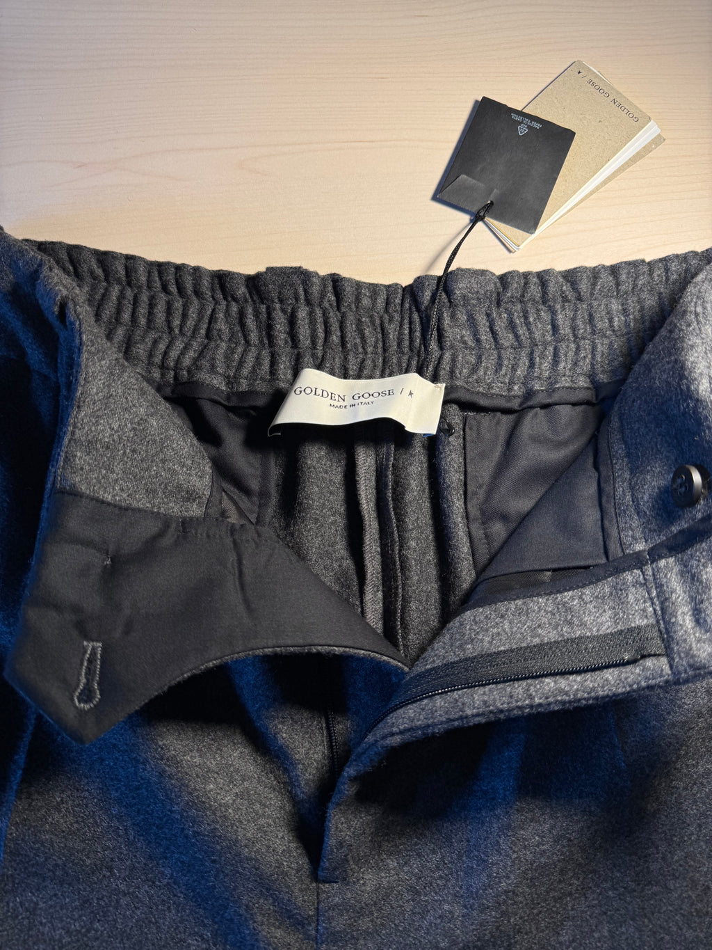 Pantaloni Golden Goose lana grigi