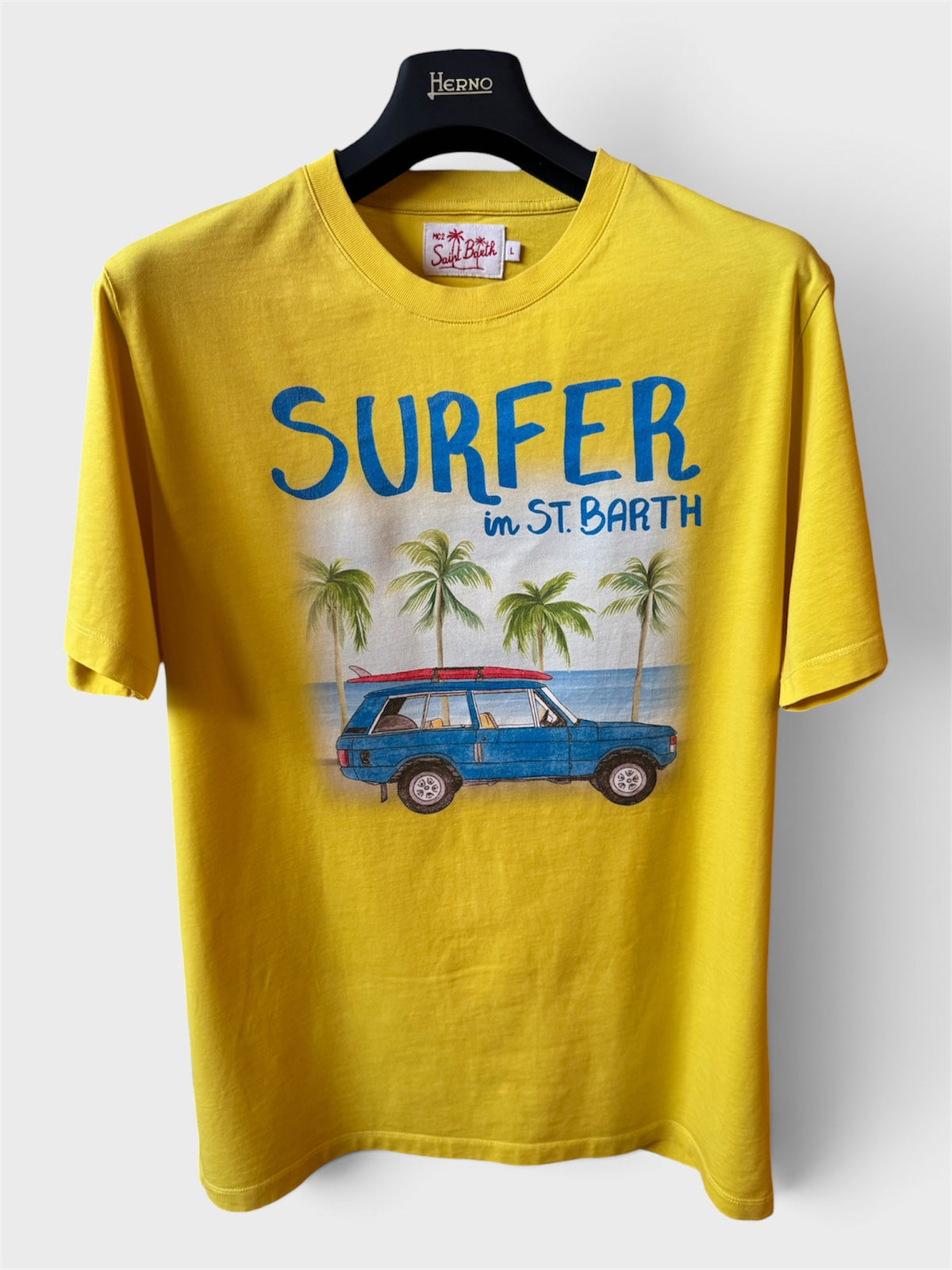 Maglia Saint Barth "Surfer in St. Barth” gialla