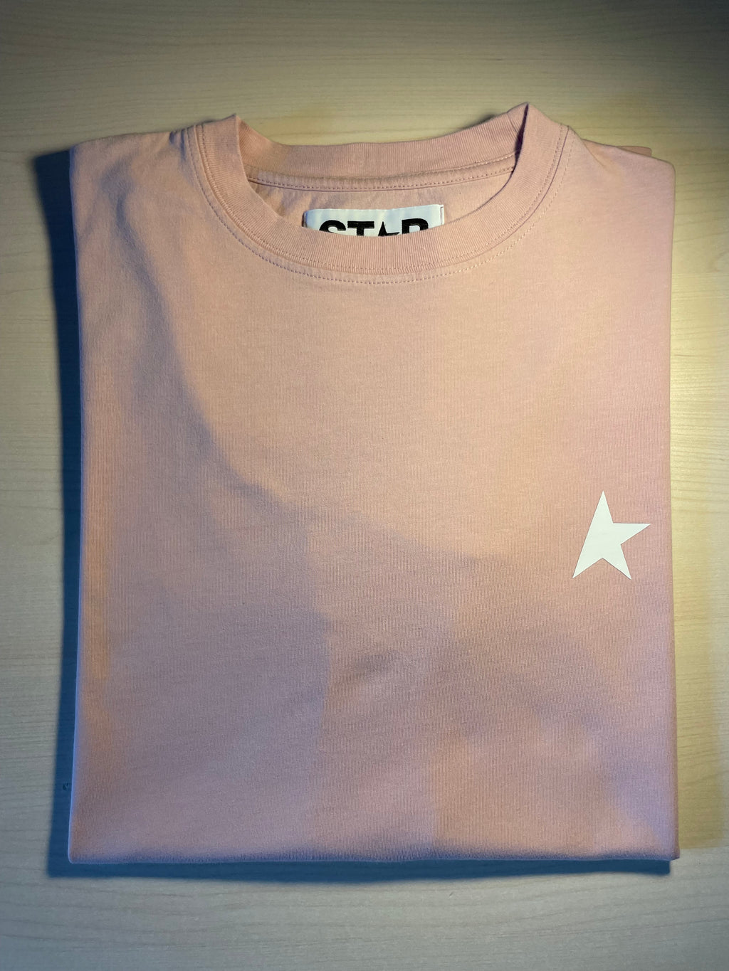 Maglia Golden Goose Star rosa stella bianca