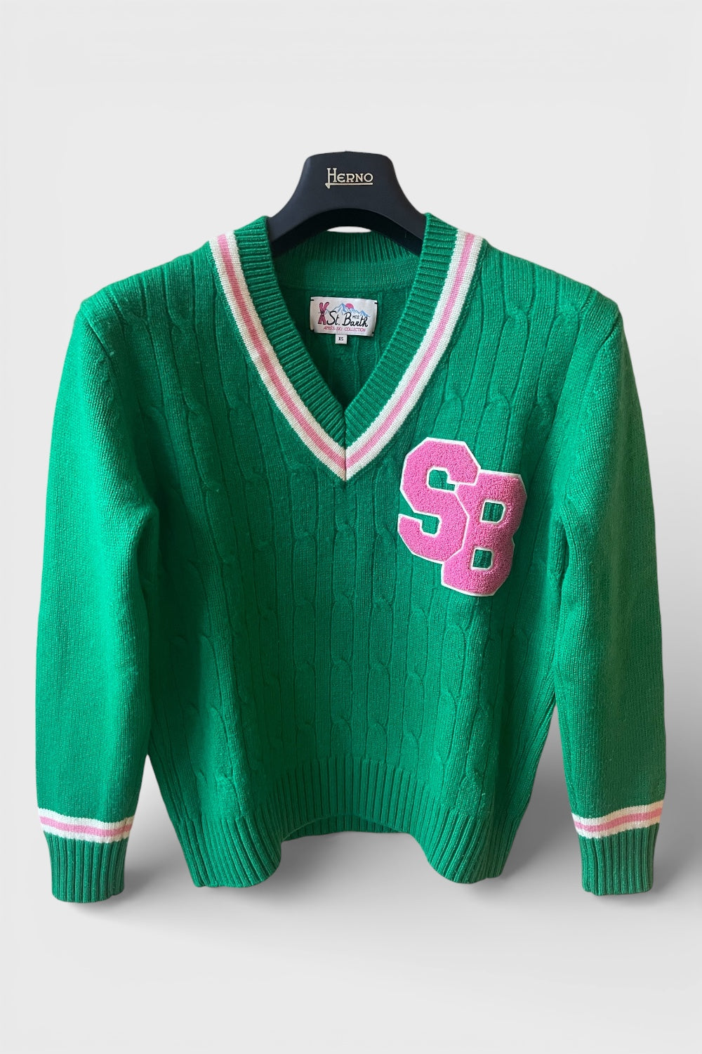 Maglione Saint Barth "SB" verde