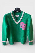 Maglione Saint Barth "SB" verde
