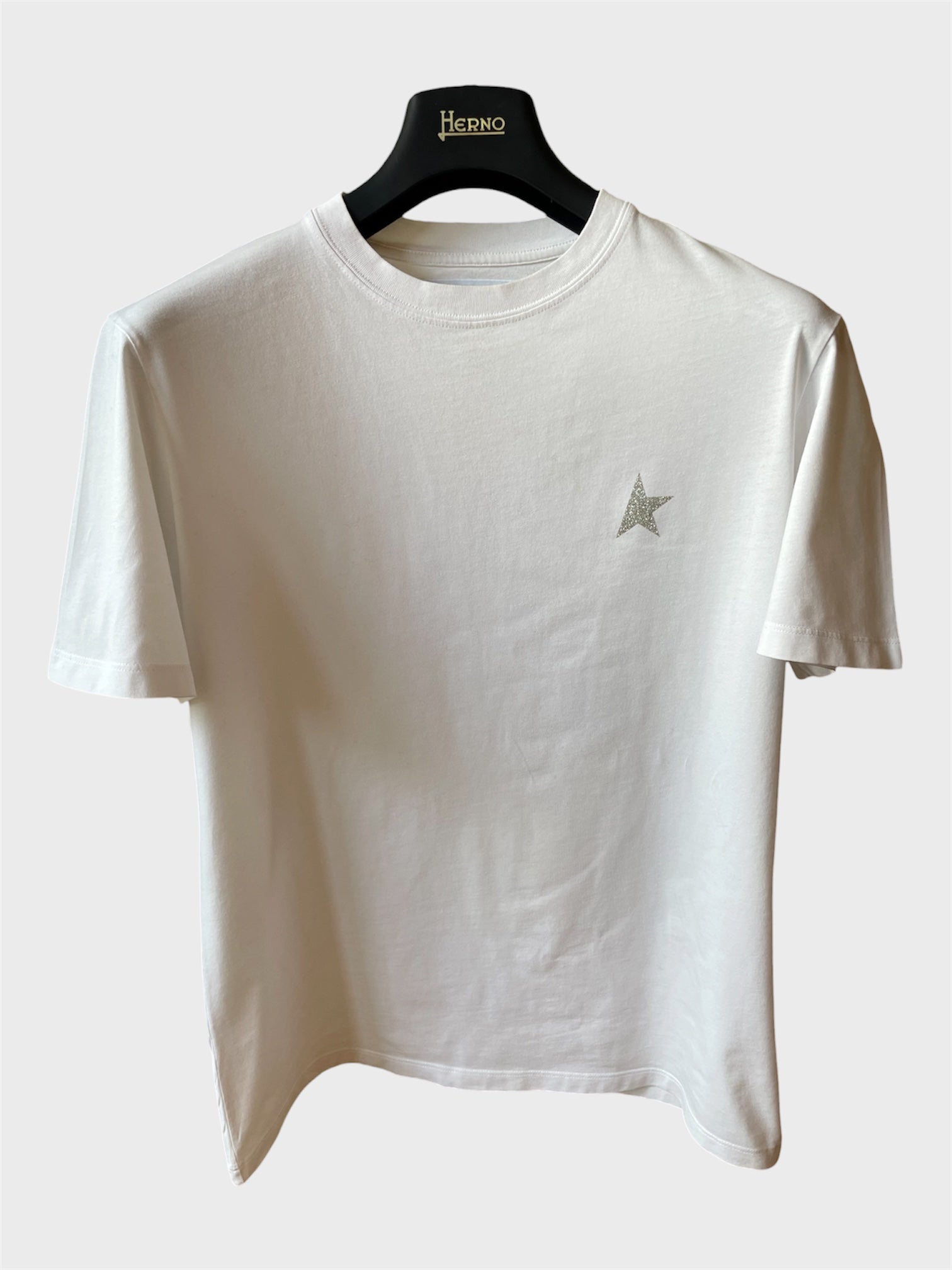 Maglia Golden Goose Star bianca stella argento