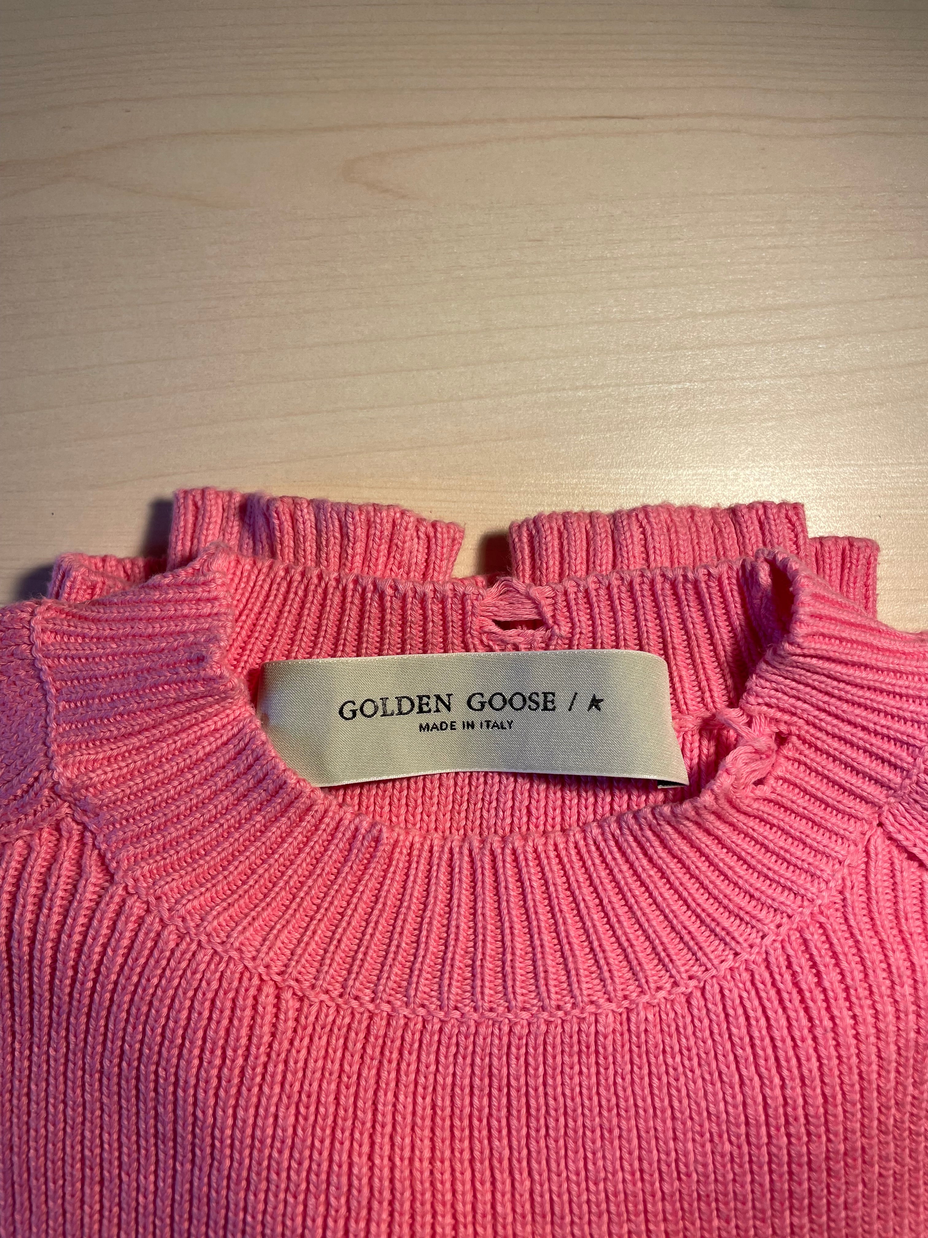 Maglione Golden Goose rosa "Do what you love"