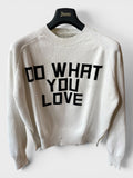 Maglione Golden Goose bianco "Do what you love"