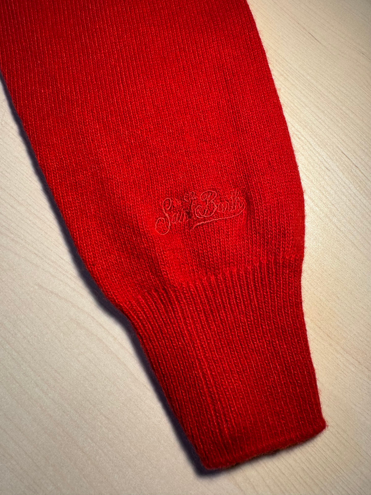 Maglione Saint Barth "Champagne e montagne" rosso