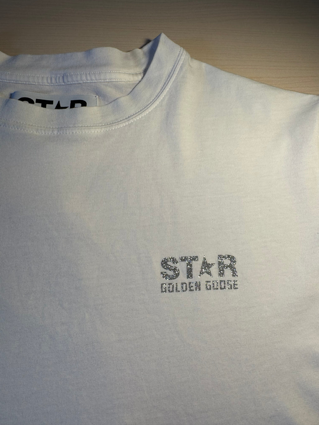 Maglia Golden Goose Star bianca stella argento retro