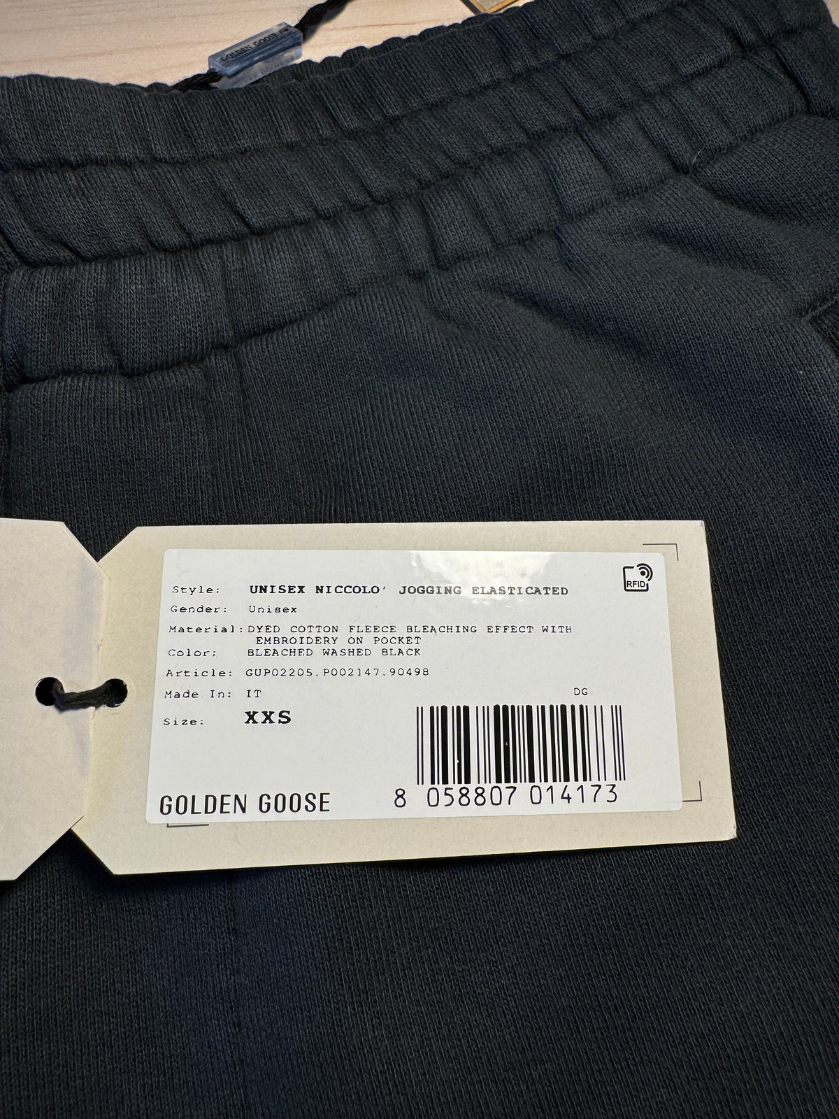 Pantaloni Golden Goose jogging nero effetto lavato