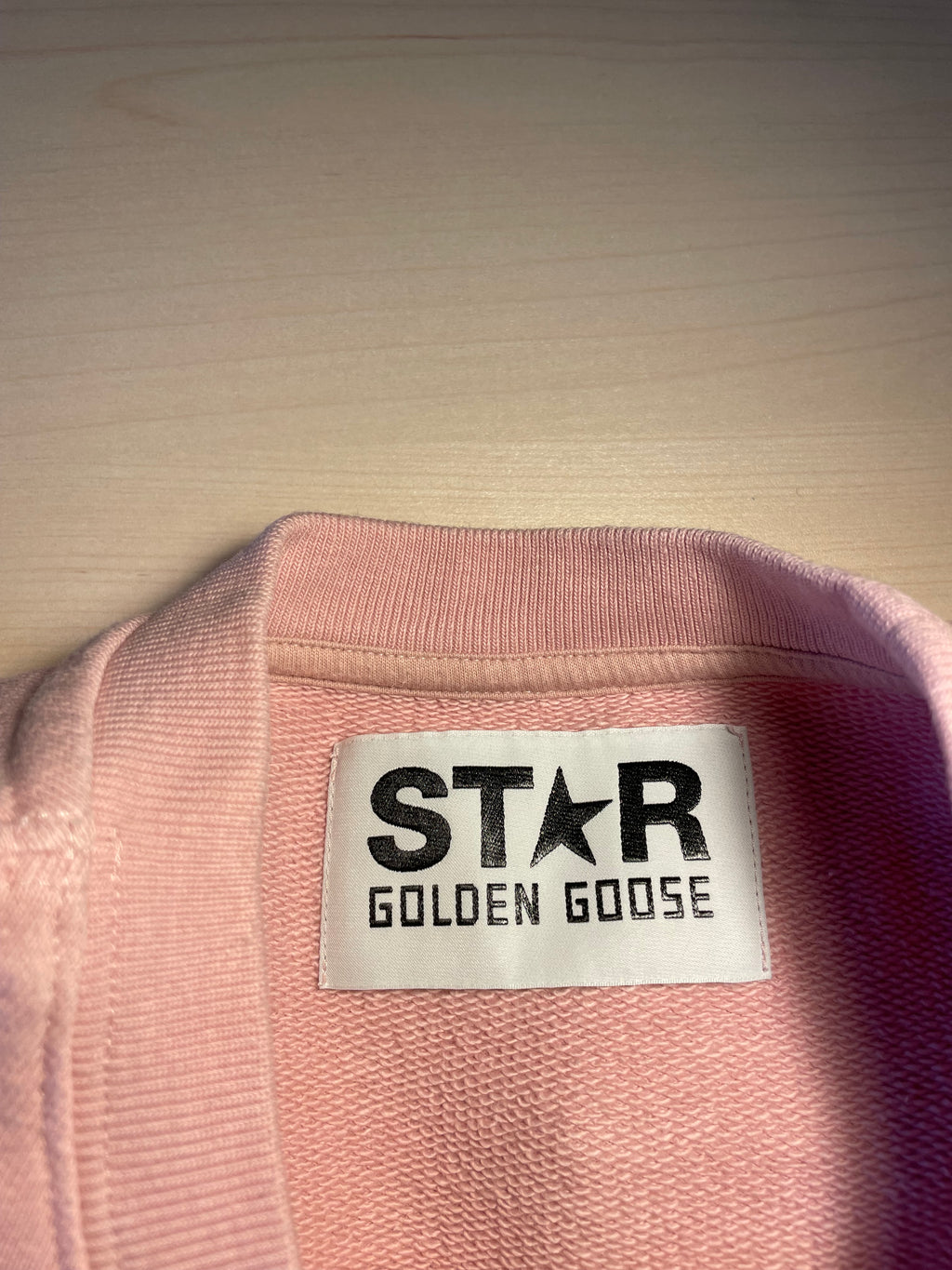 Felpa Golden Goose Star rosa stella bianca