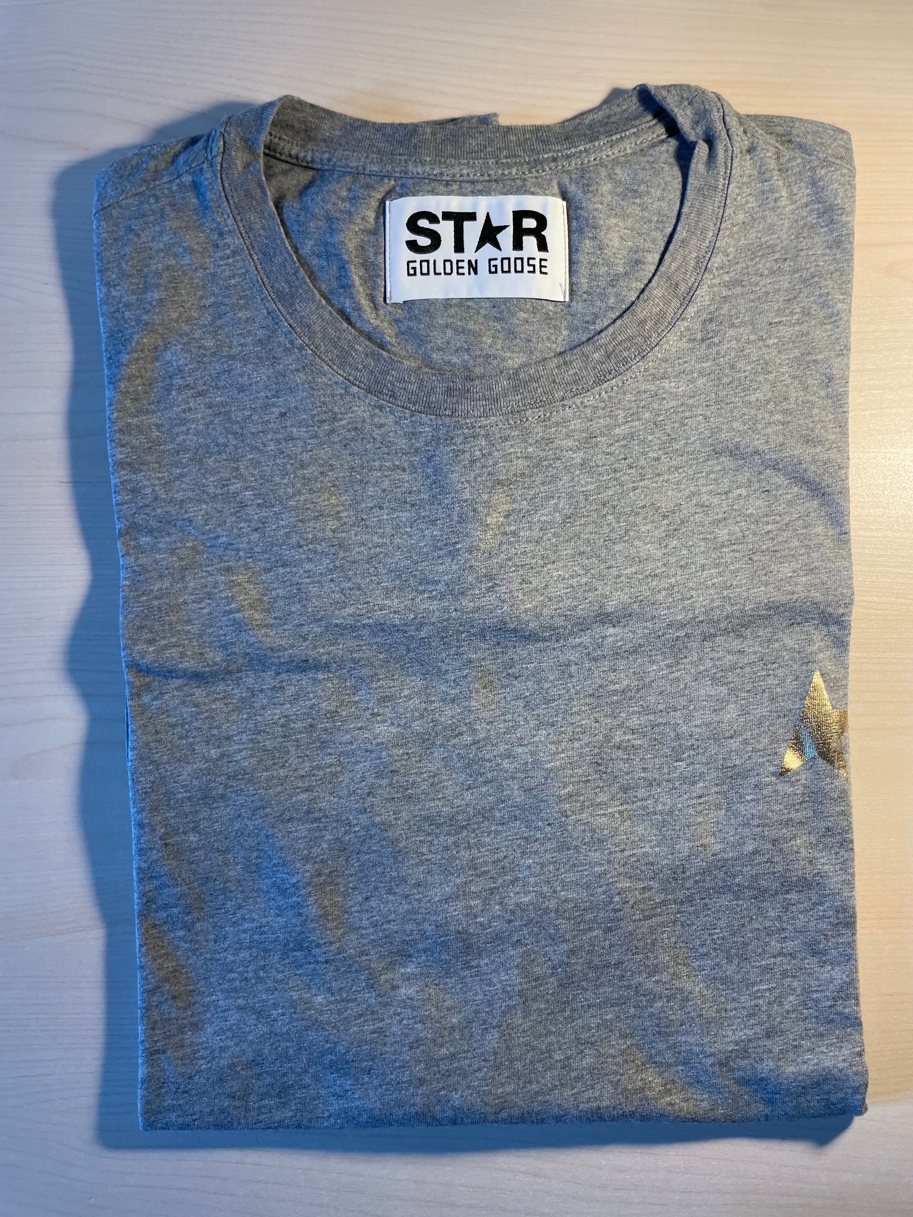 Maglia Golden Goose star grigia stella oro