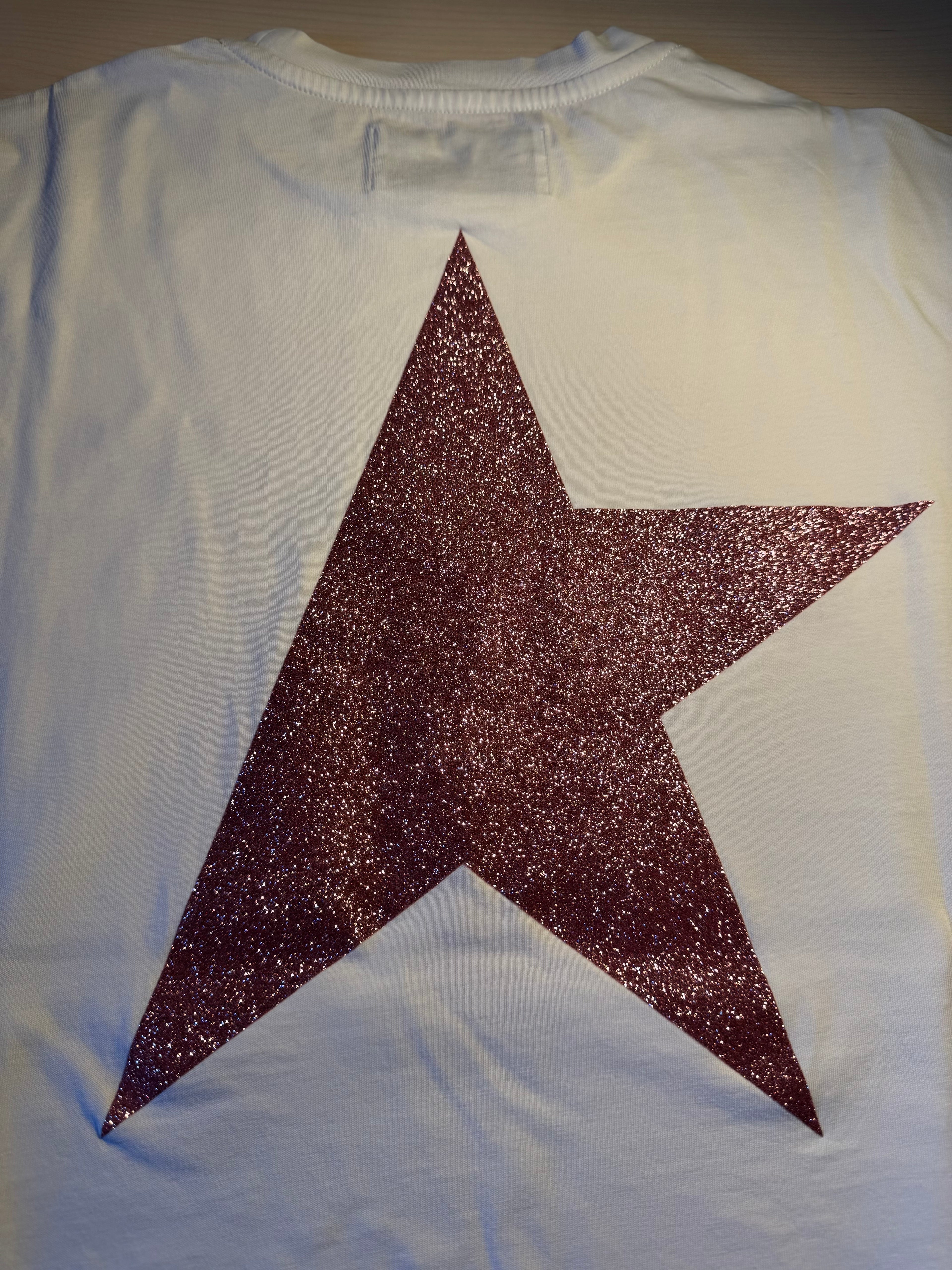 Maglia Golden Goose Star bianca stella rossa retro