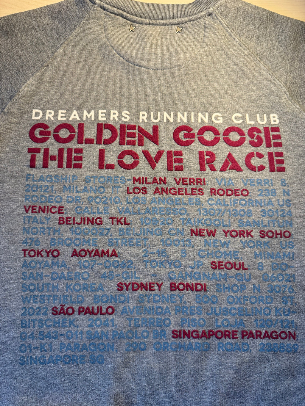 Felpa Golden Goose grigia “Dreamers Running Club” retro