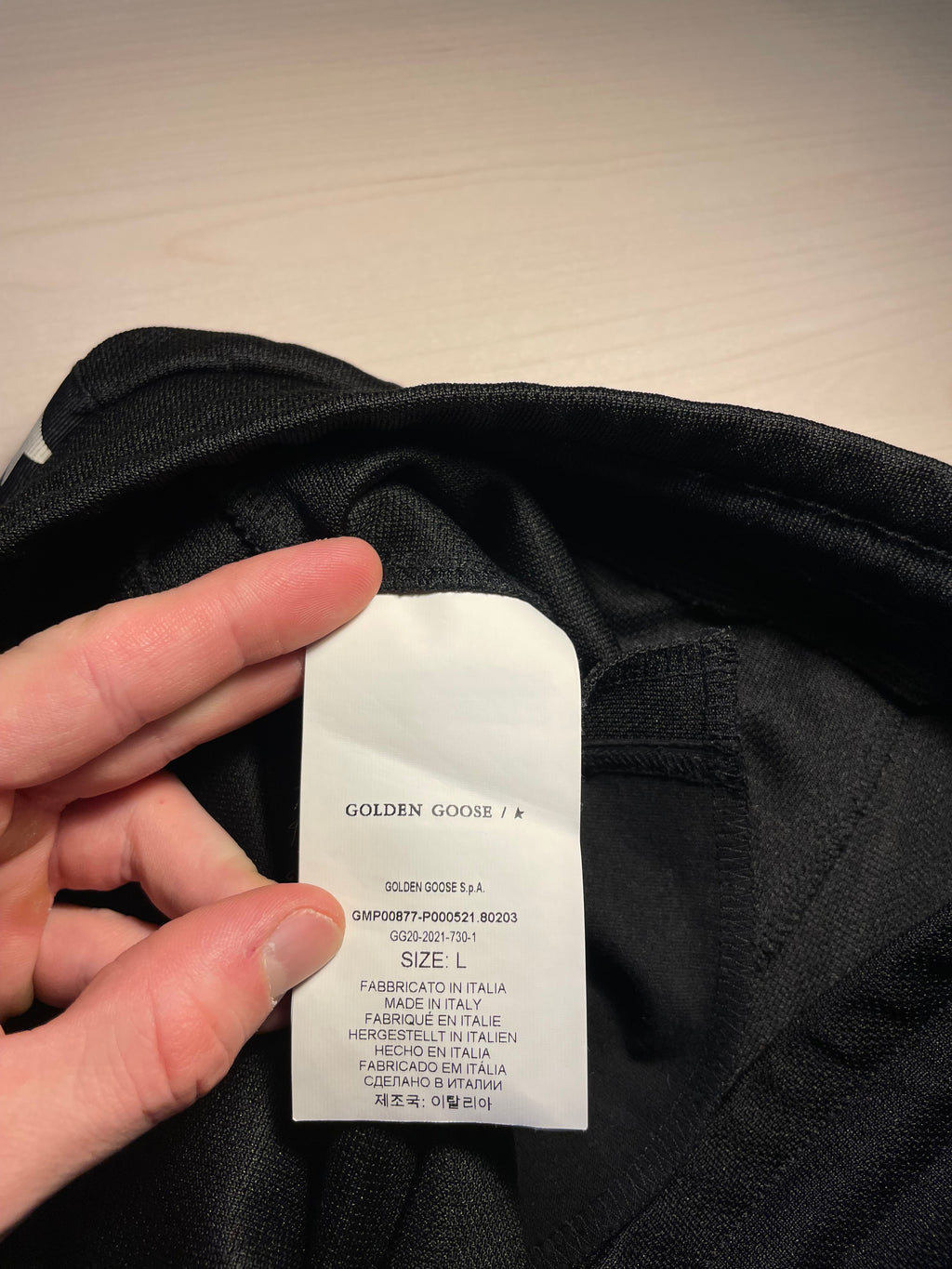 Pantaloni Golden Goose Star jogging neri stelline laterali