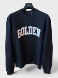 Felpa Golden Goose nera scritta "Golden" con pittura