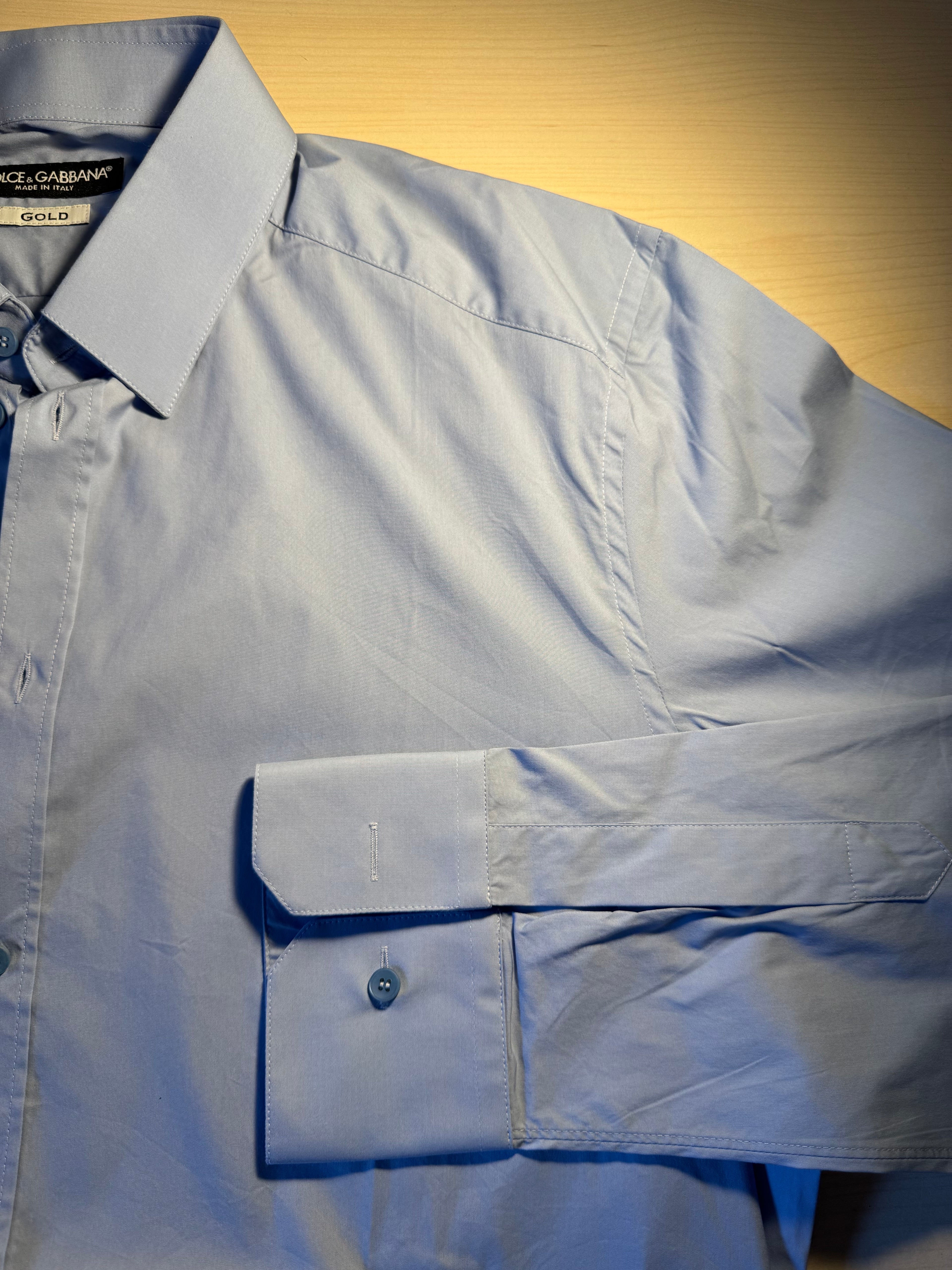 Camicia Dolce e Gabbana Gold azzurra