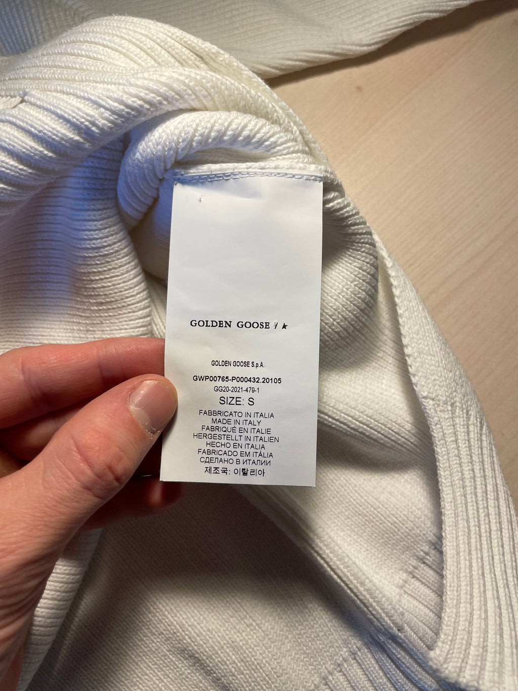Maglione Golden Goose bianco "Do what you love"